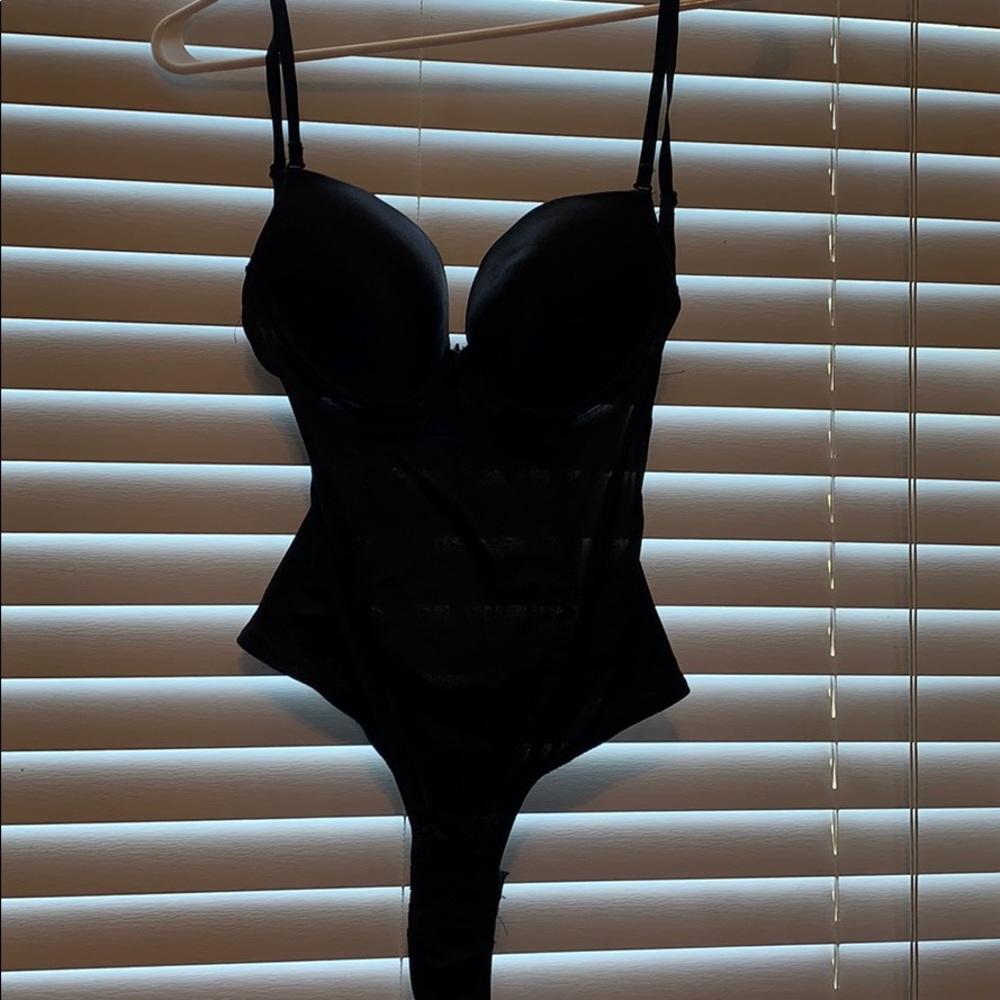 Black open back shapewear